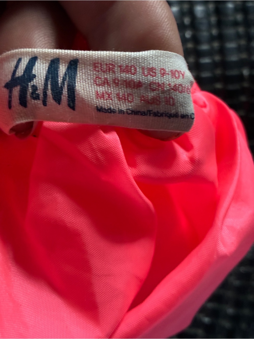 H&M Girls Neon Coral Pink Glitter Tulle Tutu Skirt Size 9-10Y (Height 140cm) - Picture 2 of 4